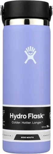 Vista 57 de Hydro Flask Botella de agua – Acero inoxidable aislado – Tapa flexible de boca ancha, antiderrames, a prueba de fugas y recargable en agave de 20
