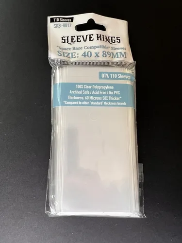 Vista 2 de Sleeve Kings Fundas compatibles con base espacial de 1.575 x 3.504 in (paquete de 4 x 110, 440 mangas)