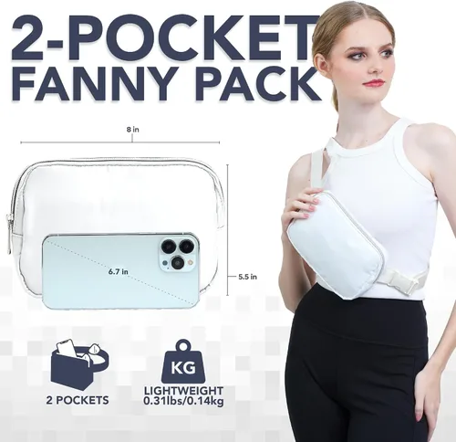 Vista 55 de Riñonera cruzada para mujer – Riñonera elegante, funcional y moderna para viajes, festivales y uso diario