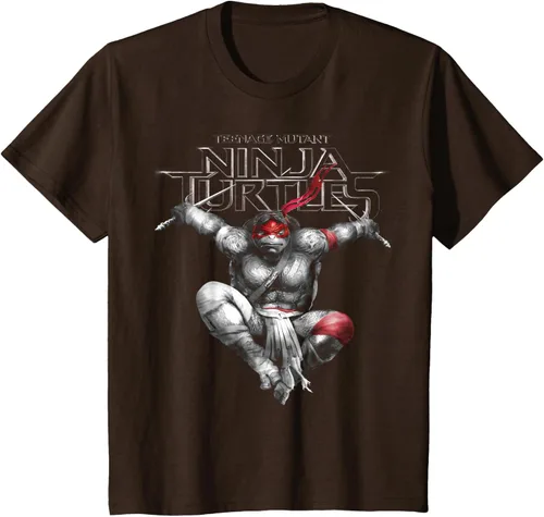 Vista 4 de Teenage Mutant Ninja Turtles Raphael Action Jump Camiseta Negro