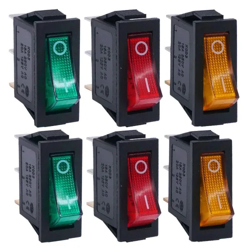Vista 4 de Twidec/5 unidades de interruptor basculante de 2 pines, 2 posiciones, encendido/apagado, AC 15 A/125 V, 20 A/12 VCC, SPST, interruptor basculante