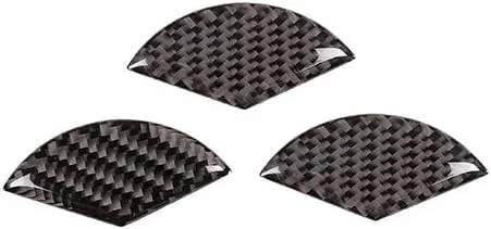 Vista 6 de YIWANG 3 unids real fibra de carbono coche puerta trasera camión arranque emblema insignia etiqueta para Mercedes Benz Clase C W205 2016-2019 Auto