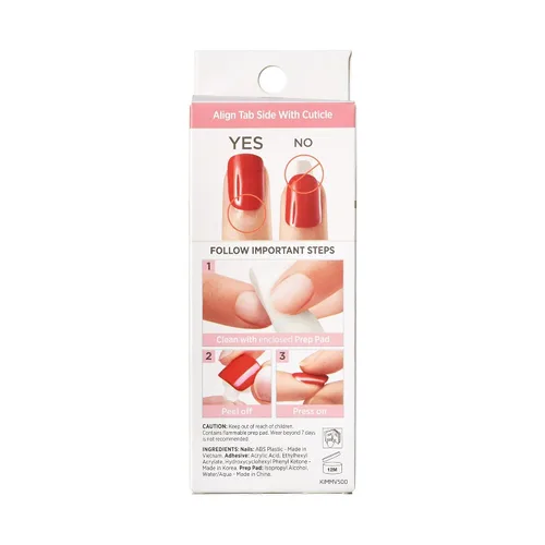 Vista 11 de Uñas postizas sin pegamento KISS imPRESS, diseño "All I Want" Púrpura y Blanco