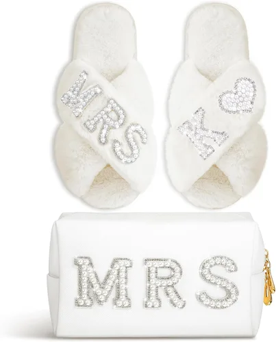 Vista 14 de Xtinmee - Bolsa de maquillaje personalizada para el día de la boda, S