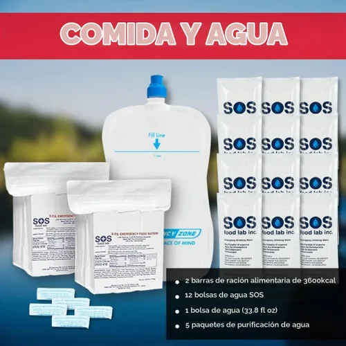 Vista 3 de Urban Survival Bug-Out Bag y suministros de supervivencia en desastres para hasta 6 personas 1-2 Persona Negro