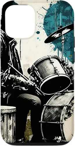 Vista 28 de Black White Drummer Music Lover Drumming Drummer Graphic Case for iPhone 17