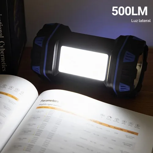 Vista 8 de Linterna de camping LED recargable, linterna de campamento de 1500 lm, 8 modos de luz, luces de campamento de capacidad 4800, luz de flash brillante