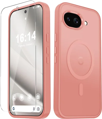 Vista 1725 de Funda para Google Pixel 10 Pro XL, cubierta magnética mate, color negro Fit for MagSafe, Screen Protector included, Shockproof Military Grade