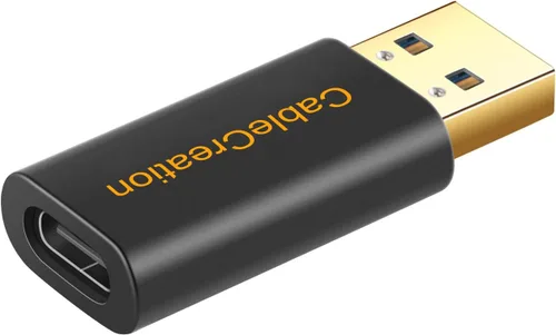 Vista 2 de CableCreation Adaptador USB C hembra a USB macho, USB 3.1 5Gbps USB C a A adaptador hembra para portátiles Logitech StreamCam VR Link para carga