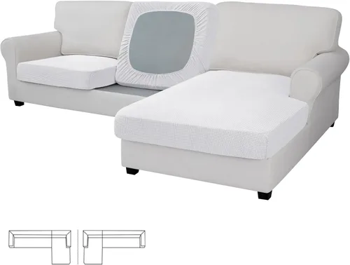 Vista 56 de Easy-Going - Funda de cojín elástica individual para sofá biplaza, sillón, funda de cojín protectora, suave, flexible con parte inferior elástica