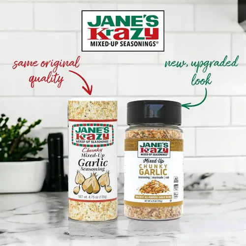 Vista 5 de Jane's Krazy - Condimento de ajo grueso mixto, 4.76 oz (el embalaje puede variar) (paquete de 2)
