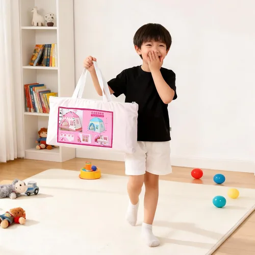 Vista 7 de Tienda de campaña para niños, casa de juegos para interiores, 39 x 51 pulgadas, azul