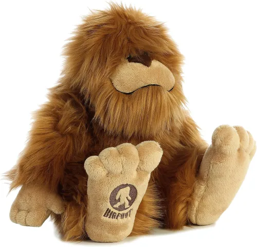 Vista 2 de Aurora® Fantasía Misteriosa Animal de Peluche Pie Grande - Compañero Mítico - Aventuras Imaginativas - Marrón 10 Pulgadas