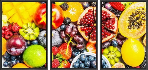 Vista 111 de wall26 Lienzo enmarcado para pared, juego de arte de hierbas, verduras y condimentos en madera, alimentos, fotografía cultural, realismo, paisaje