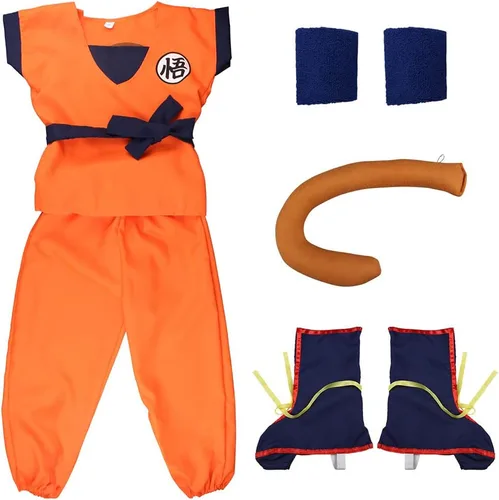 Vista 3 de Resllche Disfraz de cosplay de anime para niños, disfraz de dibujos animados de Halloween