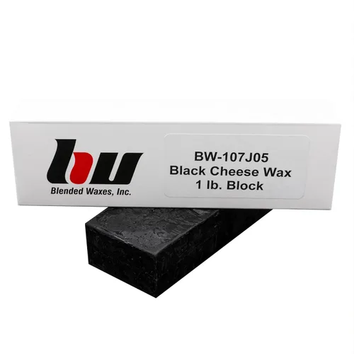 Vista 2 de Blended Waxes, Inc. Bloque de cera de queso, negro, 1 bloque Grado alimenticio premium, para elaboración de queso, conservando variedad de tipos