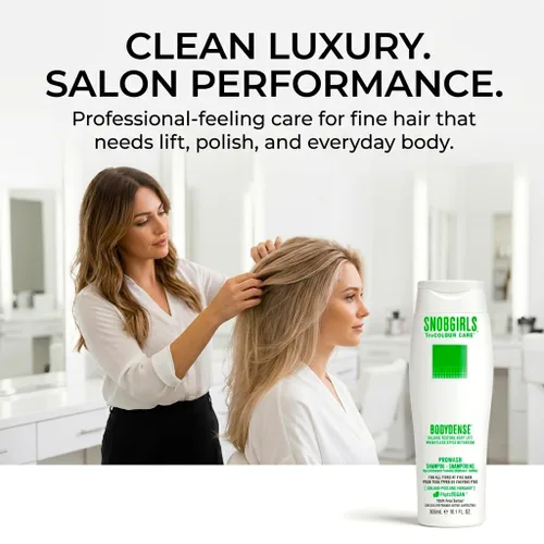 Vista 6 de SNOBGIRLS BODYDENSE - Champú voluminizador para cabello fino o flácido - Limpiador ligero sin sulfatos con ceramidas y aceite de argán - Fórmula