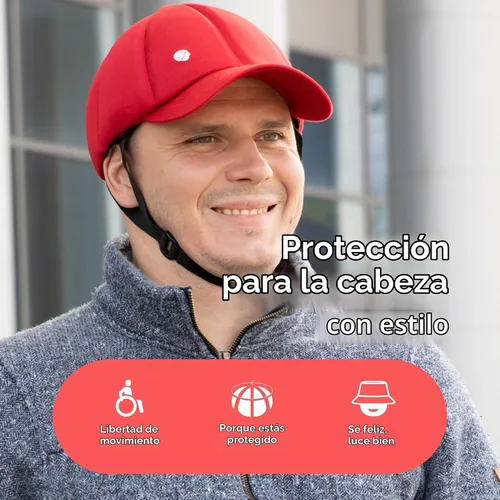 Vista 7 de Ribcap Baseball Cap Red Soft Protective Helmet for Epilepsy & Falls