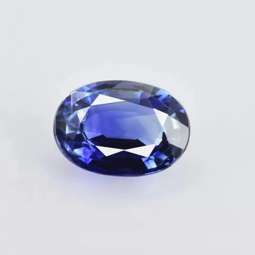 Vista 3 de RASAV GEMS - Zafiro azul natural de 0.280 x 0.201in, ovalado facetado, 1.02 quilates, piedras preciosas de zafiro azul 100% natural, zafiro