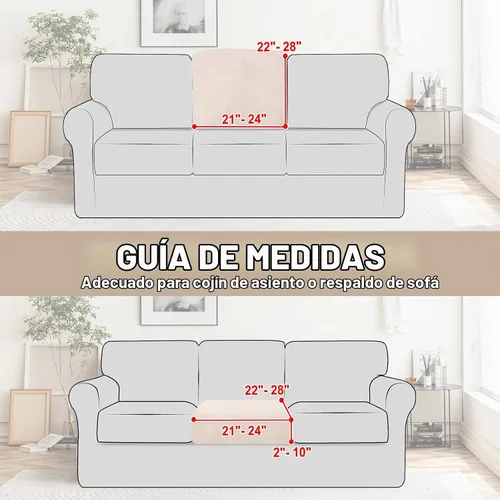 Vista 5 de BT.WA Funda de Cojín de Sofá de Terciopelo 1 Pieza Funda de Cojín de Asiento Elástica Funda de Sillón Fundas Separadas de Sofá Seccional Protector