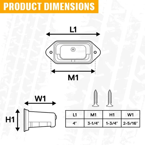 Vista 7 de Gonice Luz LED superbrillante para matrícula, 6-SMD, ajuste universal para camión, remolque, furgoneta, RV, SUV, barco, luz debajo del capó, cumple