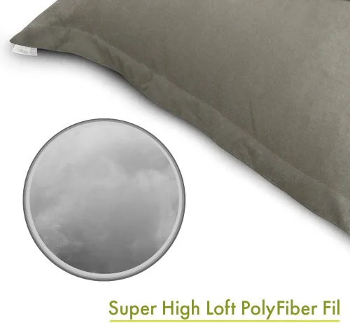 Vista 3 de Majestic Home Goods Wales - Almohada de suelo, color gris