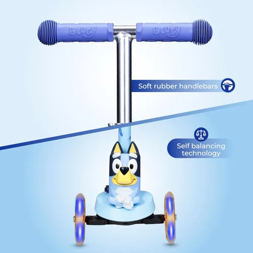 Vista 4 de Kick Scooter for Kids, 3 Wheel Self Balancing, Light Up LED Wheels