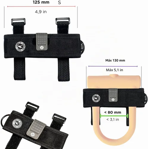 Vista 2 de ULAC U Hold - Soporte universal de bloqueo en U, S 4.921 in, soporte de bloqueo de bicicleta negro para bloqueo en U y D-Lock, soporte de correa