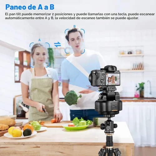 Vista 4 de Soonpho M6 Cabezal de Trípode Panorámico Giratorio Motorizado con Seguimiento Automático de Rostro, Cabezal de Inclinación Panorámica