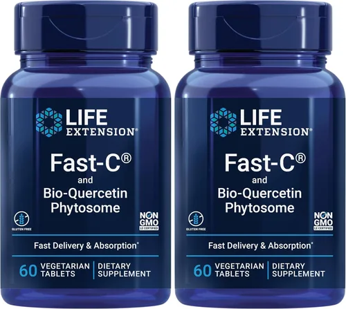 Vista 9 de Life Extension Fitosoma Fast-C y Bio-Quercetina – Entrega rápida y absorción Suplemento de vitamina C para un apoyo inmunológico óptimo – Sin