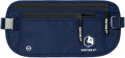 Vista 14 de VENTURE 4TH Cinturón de dinero de viaje, RFID bloqueo pasaporte titular - gris Gris ceniza