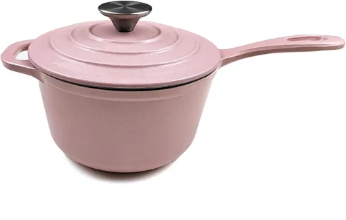 Vista 9 de HAWOK Mini cacerola de hierro fundido de 2 cuartos de galón, 7 pulgadas con tapa, pre-sazonada
