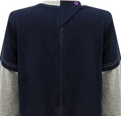 Vista 3 de Ropa adaptativa especial de los niños para los niños con las necesidades especiales, mono corto de la espalda de la cremallera de la pierna
