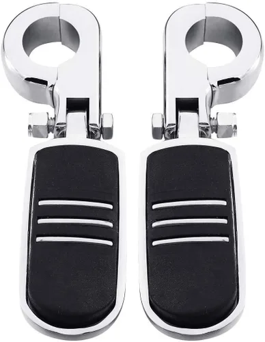 Vista 5 de Green-L Estriberas universales para motocicleta de 1 1/4 pulgadas con abrazadera P para Harley Sportster Softail Dyna Touring Road King Street Glide
