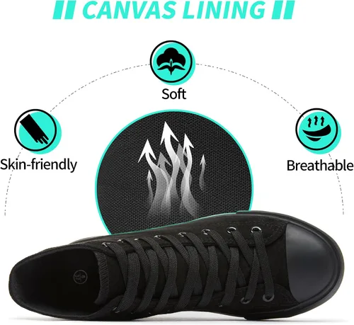 Vista 3 de ALTOCIS Women's Comfortable Platform High Top Sneakers, Casual Mid Top Sneaker for Women, Cute Faux Suede Fashion Sneakers, Classic Lace Up Walking