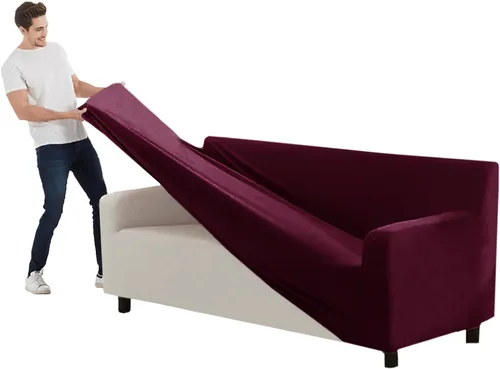 Vista 127 de Funda para Sofá de Terciopelo, Fundas Elásticas para Sofá para Funda Principal Separada/Respaldos y Cojines de Asiento, Funda para Sofá, para Fundas