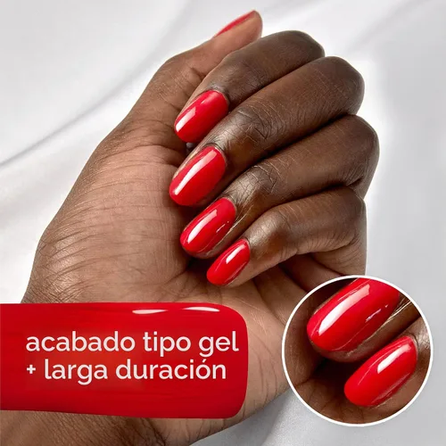 Vista 6 de Essie Gel Couture - Esmalte de uñas de larga duración + kit de capa superior, esmalte de uñas rojo escarlata, Rock The Runway + capa superior