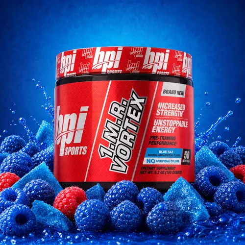 Vista 2 de BPI Sports 1.M.R Ultra Concentrado polvo para antes del ejercicio, 4.9 oz., Azul Raz, 1, 1