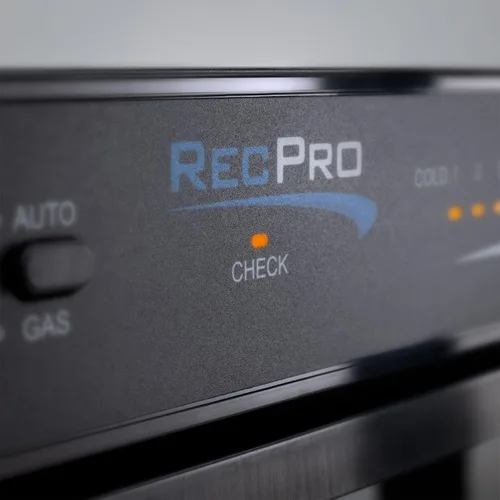 Vista 8 de Refrigerador RecPro RV 6.3 pies cúbicos de gas y eléctrico Acabado negro o acero inoxidable 110V / 12V / Gas propano (Acabado negro)