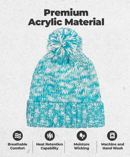 Vista 2 de Revony Acogedor gorro navideño con pompón, holgado y de gran tamaño para mujer, cálido y suave