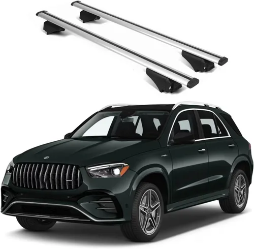 Vista 24 de ERKUL Barras transversales de techo para Mercedes Benz GLE (V167) 2019-2026 Barras transversales de aluminio con bloqueo antirrobo para techo Negro