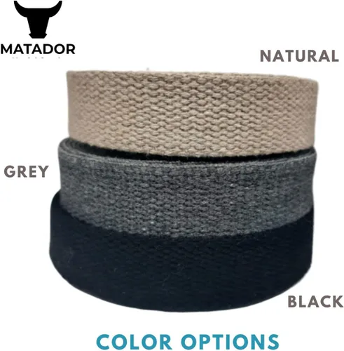 Vista 2 de Correas de algodón pesado de 1 pulgada - Correas para artes y manualidades - (negro, 25 yardas), MATADOR USEFUL GOODS