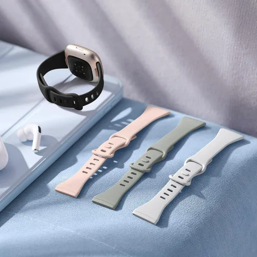 Vista 9 de Getino Compatible con Fitbit Versa 3/Versa 4 Bandas/Sense/Sense 2 Bandas para Mujer y Hombre, Accesorios de Banda Deportiva Fina y Duradera, Pequeña