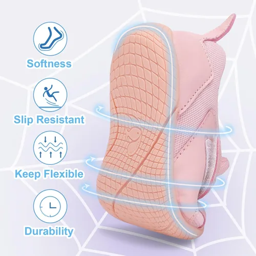Vista 5 de JOINFREE Tenis para niños y niñas, transpirables, antideslizantes, para caminar
