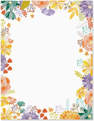 Vista 15 de Current Papel de Carta con Marco de Playa - Papeles de Papelería de Primavera con Borde Decorativo de Playa, Vacaciones Imprimibles, Bodas