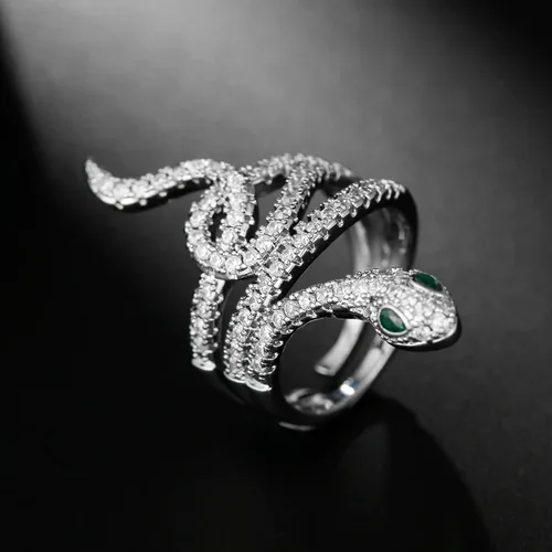 Vista 3 de Anillo de serpiente para mujer