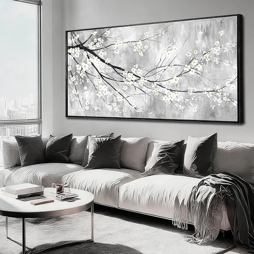 Vista 15 de Pintura de Pájaros Arte de Pared en Blanco y Negro Impresiones de Pared de Animales Lienzo Pequeño Enmarcado Obra de Arte para Oficina Dormitorio