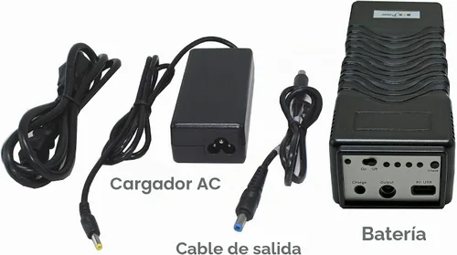 Vista 5 de Batería recargable de alta capacidad de 12 V y 5 V (150 Wh, o 40500 mAh) con función Mini UPS de 12 V - BiXPower iP150-12V