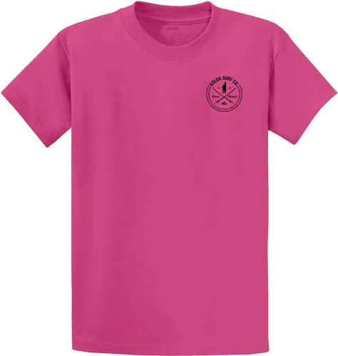 Vista 51 de Koloa Surf - Camisetas de algodón pesado para hombre, tallas grandes y altas Azul acuático/negro buscando diseño de ondas