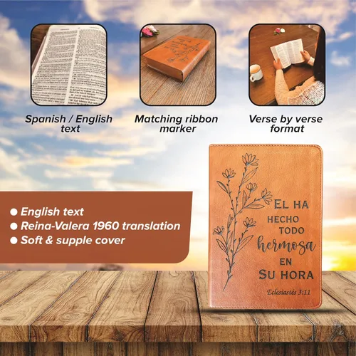 Vista 8 de STARKENBURG COMPANY Biblia ESV/RVR bilingüe personalizada: Crea tu propio diseño grabado personalizado con un diseñador, Reina Valera 1960 English